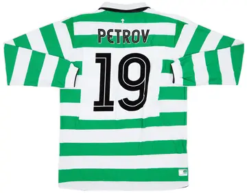 2004-05 Celtic Home L/S Shirt Petrov #19 (L)