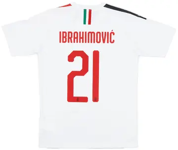 2019-20 AC Milan Away Shirt Ibrahimovic #21 (S)