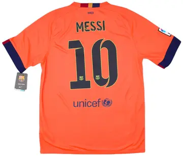 2014-15 Barcelona Away Shirt Messi #10 (L)