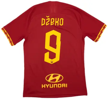 2019-20 Roma Authentic Home Shirt Dzeko #9 - 10/10 - (S)