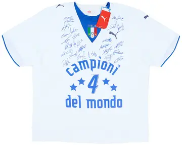 2006 Italy 'Campioni del Mondo' 'Signed' Away Shirt (XXL)