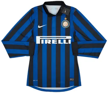2011-12 Inter Milan Player Issue Home L/S Shirt (S)
