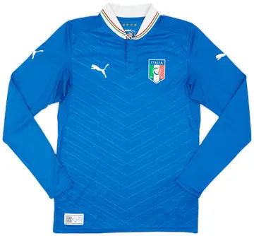 2012-13 Italy Home L/S Shirt - 10/10 - (S)
