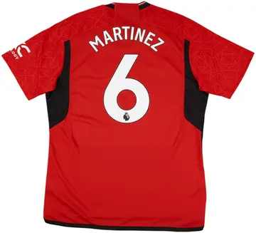 2023-24 Manchester United Home Shirt Martinez #6 (XL)