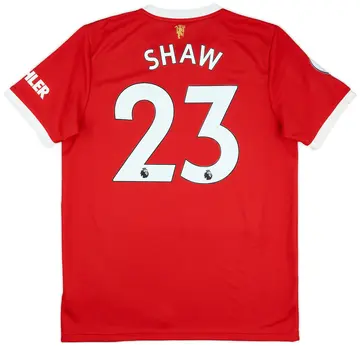 2021-22 Manchester United Home Shirt Shaw #23 - 10/10 - (L)