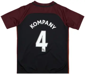 2016-17 Manchester City Away Shirt Kompany #4 - 10/10 - (S.Boys)