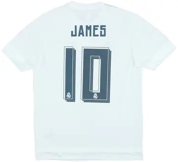 2015-16 Real Madrid Home Shirt James #10 (M)