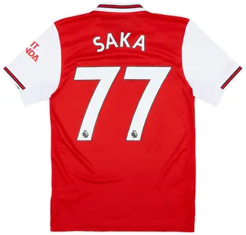 2019-20 Arsenal Home Shirt Saka #77 - 10/10 - (XS)