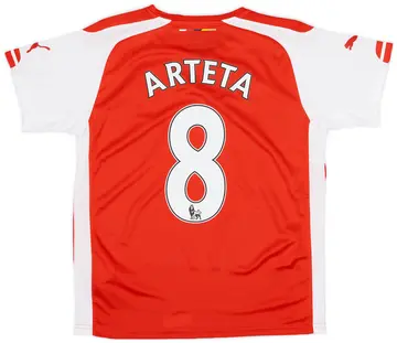 2014-15 Arsenal Home Shirt Arteta #8 (XL.Boys)