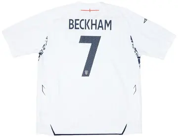 2007-09 England Home Shirt Beckham #7 (XXL)