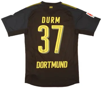 2017-18 Borussia Dortmund Away Authentic Shirt Durm #37 - 10/10 - (M)