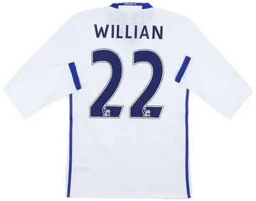 2016-17 Chelsea Player Issue Third L/S Shirt Willian #22 (S/M)