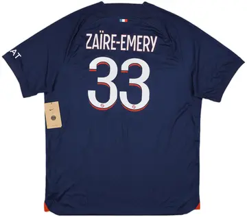 2023-24 Paris Saint-Germain Home Shirt Zaire-Emery #33 (XL)