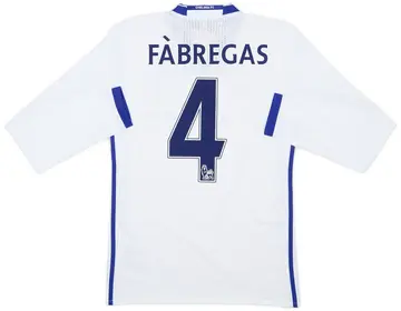 2016-17 Chelsea Player Issue Third L/S Shirt Fabregas #4 (S/M)