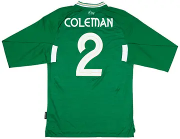 2011 Ireland Home L/S Shirt Coleman #2 (M)