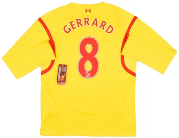 2014-15 Liverpool Away L/S Shirt Gerrard #8 (M)