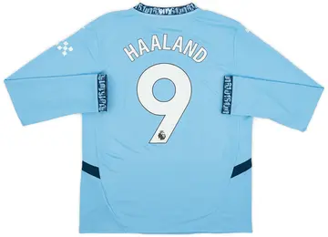 2024-25 Manchester City Home L/S Shirt Haaland #9 - 10/10 - (L)