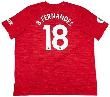 2020-21 Manchester United Home Shirt B.Fernandes #18 - 10/10 - (3XL)