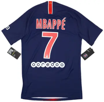 2018-19 Paris Saint-Germain Authentic Home Shirt Mbappe #7 (S)