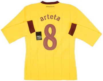 2010-13 Arsenal Player Issue Away L/S Shirt Arteta #8 (M)