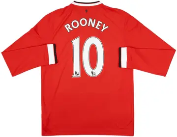 2014-15 Manchester United Home L/S Shirt Rooney #10 (M)