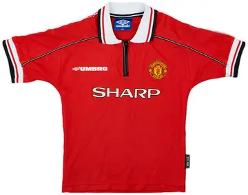 1998-00 Manchester United Home Shirt - 10/10 - (S.Boys)