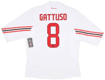 2008-09 AC Milan Player Issue Away L/S Shirt Gattuso #8 (L)
