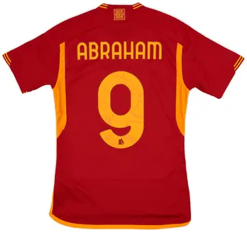 2023-24 Roma Home Shirt Abraham #9 - 10/10 - (XS)