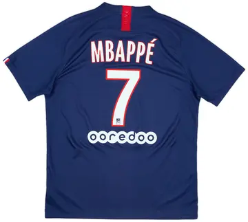 2019-20 Paris Saint-Germain Home Shirt Mbappe #7 - 10/10 - (L)