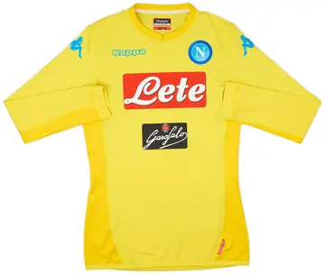 2017-18 Napoli Authentic Away L/S Shirt - 10/10 - (L)