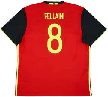 2016-17 Belgium Home Shirt Fellaini #8 - 10/10 - (XXL)