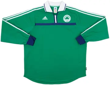 2000-01 Panathinaikos Player Issue Home L/S Shirt - 10/10 - (XL)