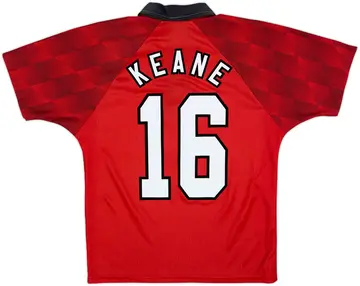 1996-98 Manchester United Home Shirt Keane #16 - 10/10 - (Y)