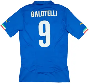 2014-15 Italy Authentic Home Shirt Balotelli #9 (XXL)