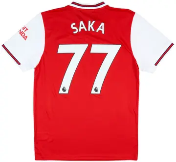 2019-20 Arsenal Home Shirt Saka #77 (M)