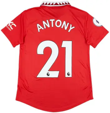 2022-23 Manchester United Home Shirt Antony #21 (Women's S)