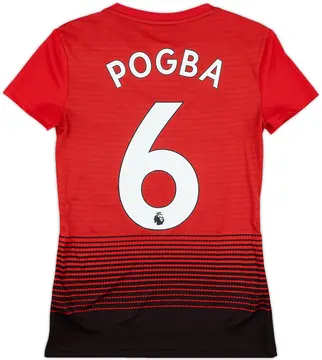 2018-19 Manchester United Home Shirt Pogba #6 (Women's XS)