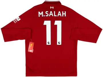 2018-19 Liverpool Home L/S Shirt M.Salah #11 (S)