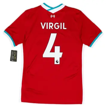 2020-21 Liverpool Home Shirt Virgil #4 - 8/10 - (S)