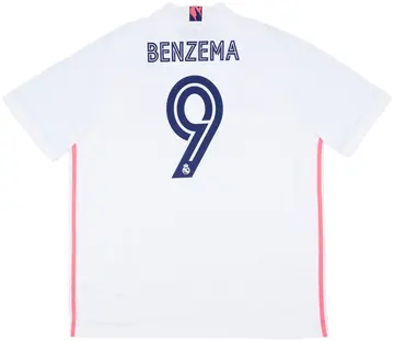 2020-21 Real Madrid Home Shirt Benzema #9 (XXL)