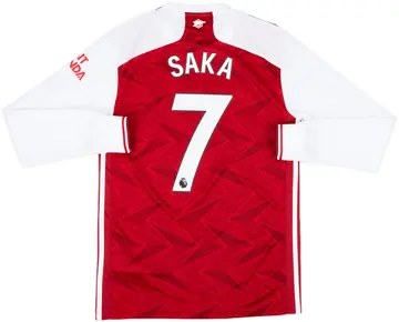 2020-21 Arsenal Home L/S Shirt Saka #7 (S)
