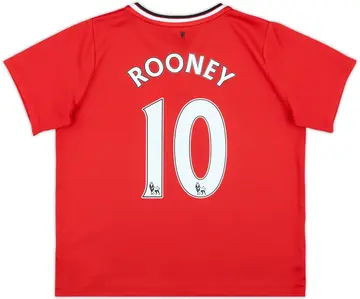 2014-15 Manchester United Home Shirt Rooney #10 - 10/10 - (7-8 Years)
