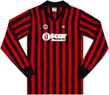 1984-85 AC Milan RollyGo-Reissue Home L/S Shirt #9 (Hateley) L